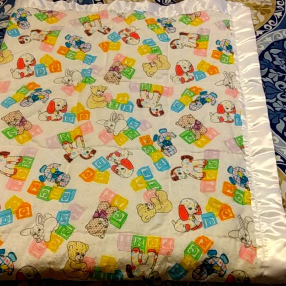 Multi colored baby blanket